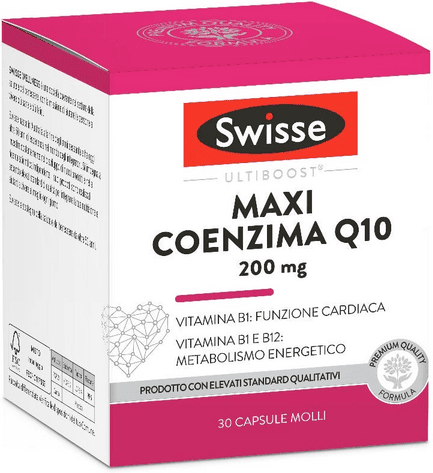 Swisse Maxi Coenzima Q10 Integratore Cardiaco 30 Capsule