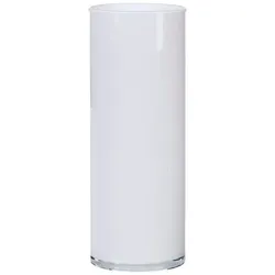Vase Zylinder 40 cm Glas Weiß M (Medium)