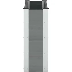 vidaXL, Hochbeet, Hochbeet Grau 100 x 30 x 72 cm WPC und Aluminium