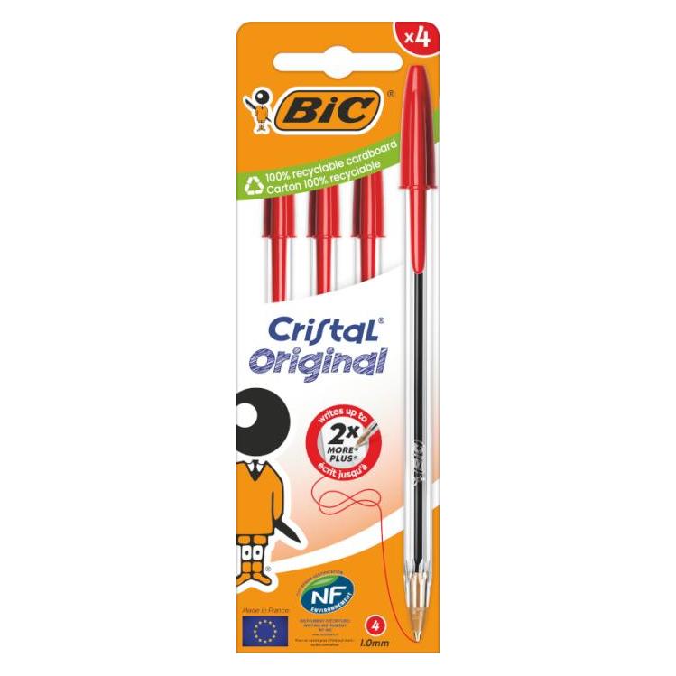 Bic Kugelschreiber Cristal Original Rot (4x) (516333)