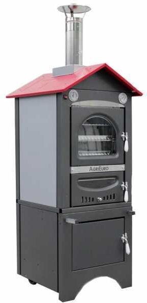 AgriEuro Premium Agrieuro Minimus 50 EXT - Holzbackofen für draußen aus Edelstahl - Umluftbackofen