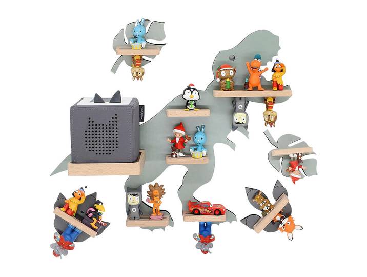 Livetastic Kinderregal, Grün, Grün Fächer, 52x44x19 cm, erweiterbar, Toniebox und tonies®-Figuren kompatibel, Kinderzimmer & Jugendzimmer, Kindermöbel, Kinderregale
