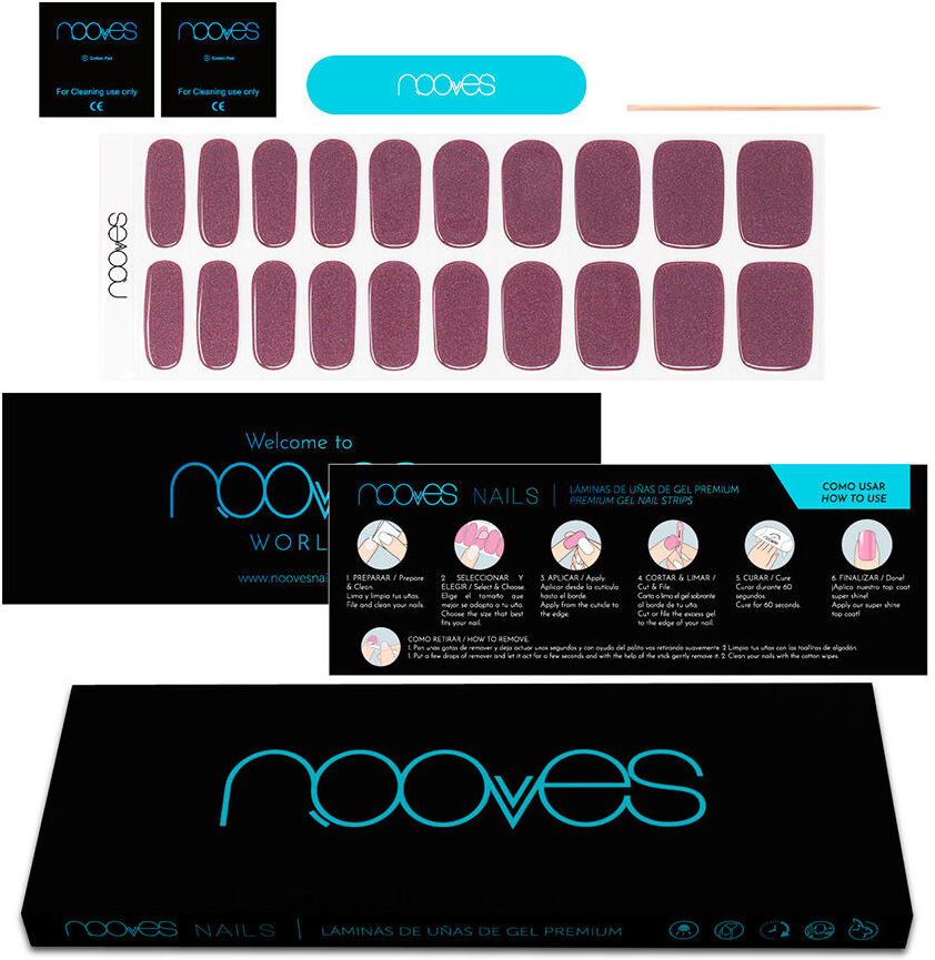 Nooves Gel Ongles ruby claret premium #glam glitter