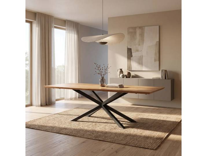 Ausziehbarer Lumina-Holztisch 180x100 cm Zwei Verlängerung je 50 cm Danzz
