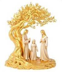 Uplift Picks Prayer Under Moonlight Tree 2D Flat Religious Home Decor Artwork a