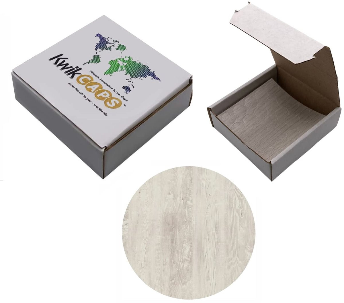 625 stuks Zelfklevende Schroef Covers voor Meubelafwerking - Cascina Pine - PVC
