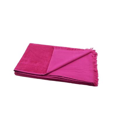 Sensepura Hamamtuch Frottee mit geraden Fransen ca. 90x180 cm magenta