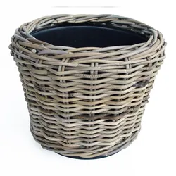 Pflanzkorb Sylter Korb Blumenkorb 32x23cm Rattan Garten Drypot Natur