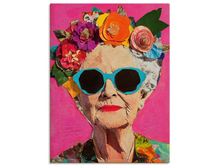 Artland Wild und fabelhaft, Frau mit Blumenkranz Bilder von Frauen 1 Stk. tlg. als Alubild, Leinwandbild, Poster, Wandaufkleber in verschied. Grössen