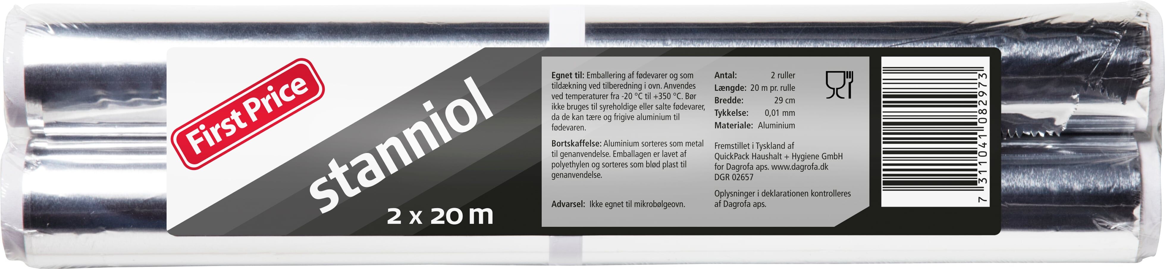 First Price Stanniolfolie 2x20 m - 20 MTR