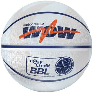 Baden Basketball easyCredit BBL WOW Basic, indoor & outdoor, Größe 7, grau/schwarz, 650 Gramm, Trainingsball