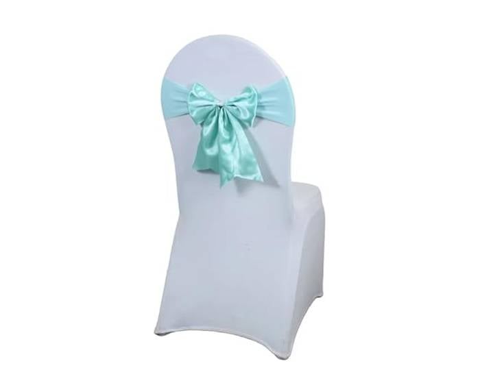 Stuhlschleifen für Hochzeiten 10/50/100PCS Satin Schärpen for Hochzeit Stühle Schleifen Krawatten Spandex passen alle Dekoration Hotel Geburtstag Party(7,50pcs)
