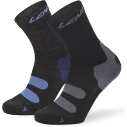 Lenz, Herren, Sportsocken, Outdoor 1.0, Schwarz, Grau
