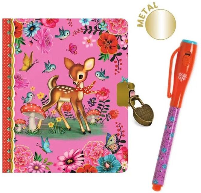 Lovely Paper Petit carnet secret Fiona avec feutre magique - Djeco