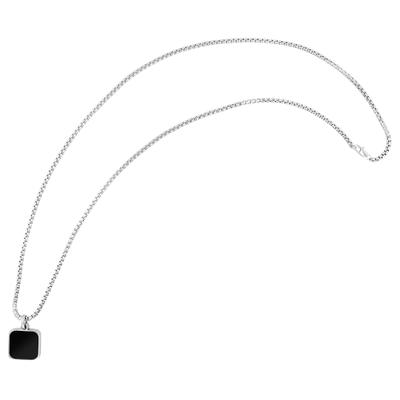 Kette ohne Anhänger ADELIA´S "Halskette mit Anhänger – aus Edelstahl", schwarz (silber), Halsketten, Damen, 61cm, Edelstahl, Perfekt als Geschenk zum einen besonderen Tag