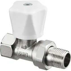 Oventrop Baureihe HR Handregulierventil 1190603 Messing vernickelt, 3/8", Durchgang, ohne Voreinstellung