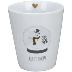 Krasilnikoff Happy Mug Becher Let it snow, 330 ml