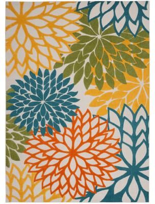 Nourison Aloha Floral Modern, Indoor/Outdoor Area Rug