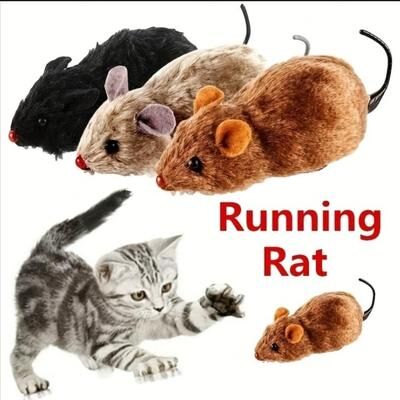 Modern Mode Marketplace Lifelike Wind Up Plush Mouse Cat Toy For Interactive Chase Play Lifelike Wind Up Plush Mouse Cat Toy For Interactive Chase Play