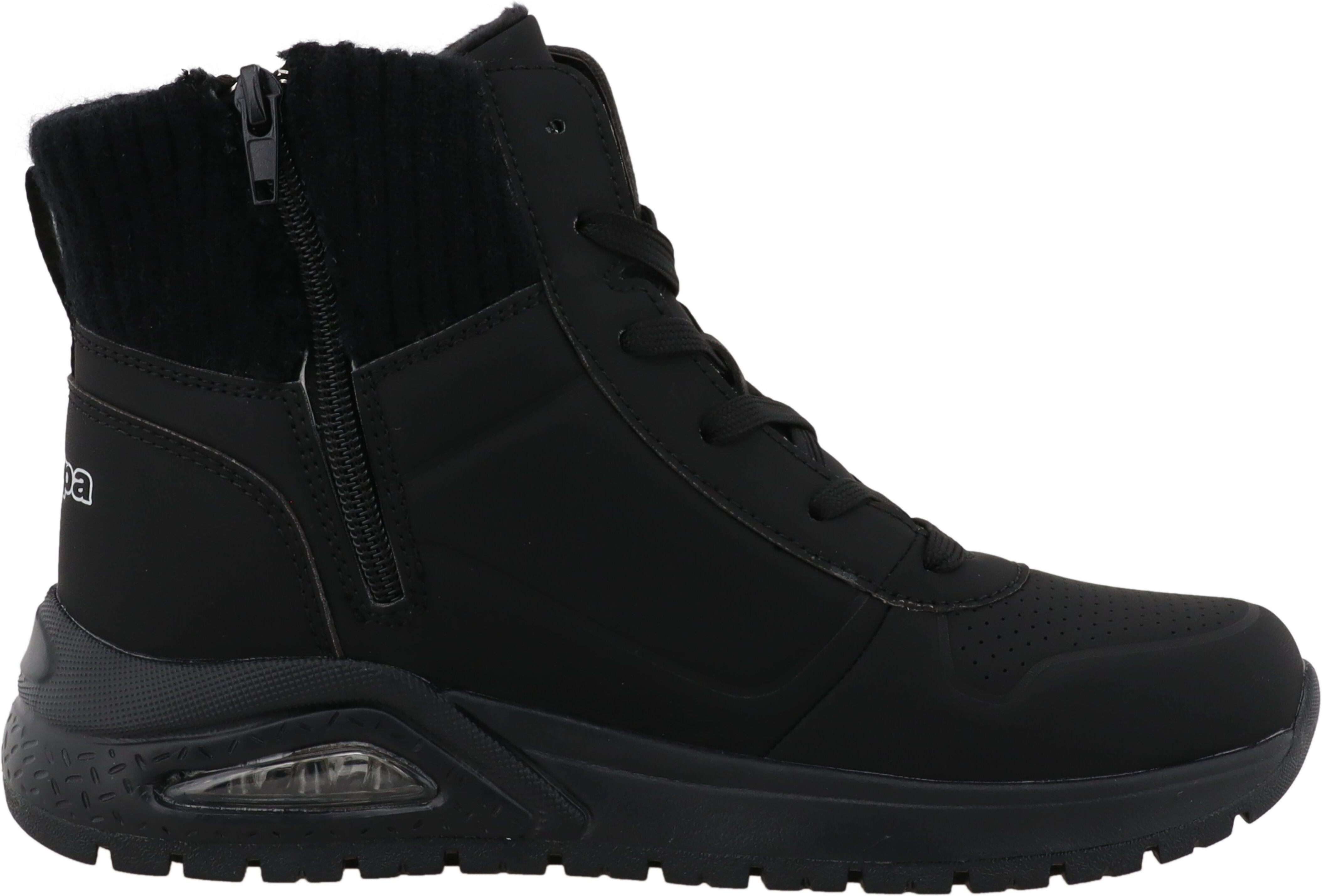 Sneakerboots KAPPA "Caroline", Damen, Gr. 37, schwarz, Synthetik, Schuhe Sneakerboots, Winterschuhe, Schnürboots, Sneaker, gefüttert schwarz 37
