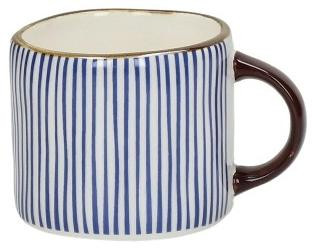 Pomax Home Collection Anafi espressokop van porselein, blauw, B: 9,2 cm, D: 7 cm, H: 6 cm