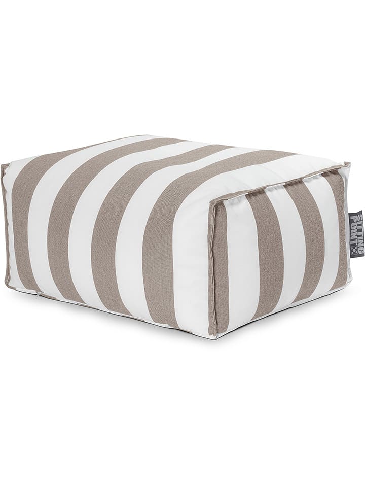Magma Heimtex Outdoor-Sitzsack "Santorin" in Taupe - (B)65 x (H)35 x (T)55 cm - onesize