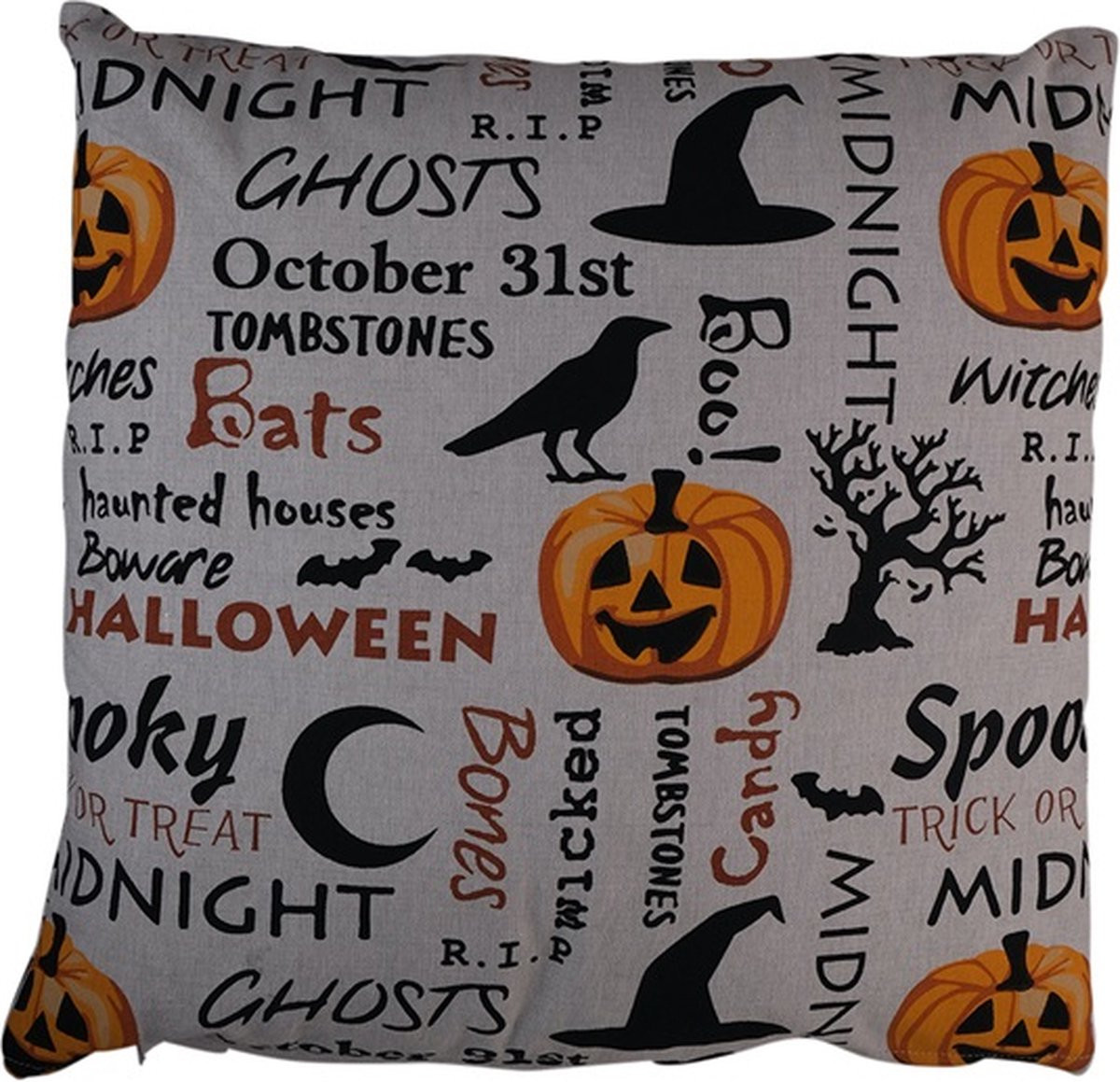 Linen & More Halloween Sierkussen voor Woonkamer of Slaapkamer, 45 x 45 cm