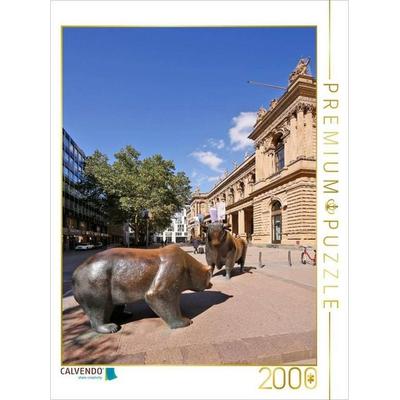 CALVENDO Puzzle Börse, Bulle und Bär | 2000 Teile Lege-Größe 90 × 67 cm Foto-Puzzle für glückliche Stunden