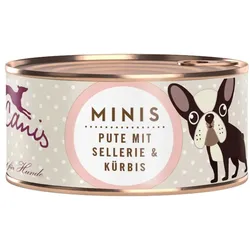 Terra Canis MINIS 100g Hundenassfutter Sparpaket 36 x 100 Gramm Pute mit Sellerie & Kürbis