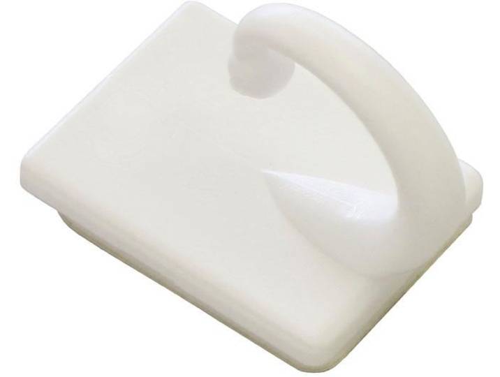 Raffhaken GARDINIA selbstklebend Gr. 1, weiß, L:2,5cm, Kunststoff, Raffhalter, Raffhaken, zum Raffen und Drapieren