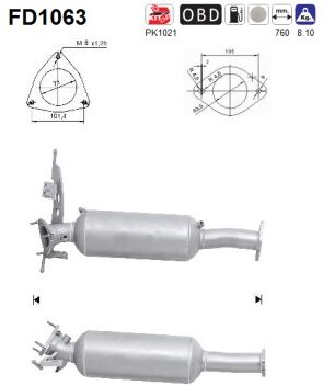 As Ruß-/partikelfilter, Abgasanlage Abganlage Fd1063 Für Volvo