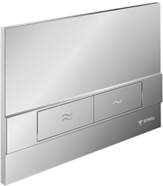 Schell Plaque de commande WC MONTUS BOARD mat chrome, commande avant ou arrière, pour chasse 2-Mg. (031206499)