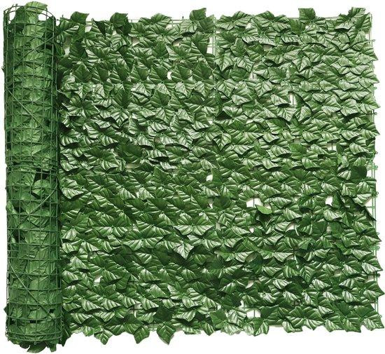 Unyqoos Kunstplant Efeen haag, Groen, 300 x 66 cm, weerbestendig en onderhoudsvrij PVC
