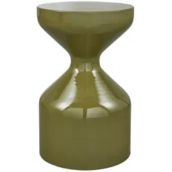 Beistelltisch Floyd aus Metall, retro Chic Design, grün, rund, hochglänzend lackiert