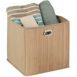 Relaxdays 10 x Aufbewahrungskorb beige hoch Beige,Hellbraun