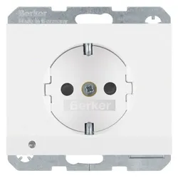 Berker, Steckdose, GmbH & Co. KG SCHUKO-Steckdose pows/gl LED-Orientierg-licht 41097009