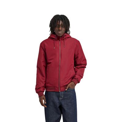 Bomberjacke ELEMENT "Hooded Bomber Jacket", Herren, Gr. M, rot (zinfandel), Obermaterial: 100% Polyester., Jacken Bomberjacke