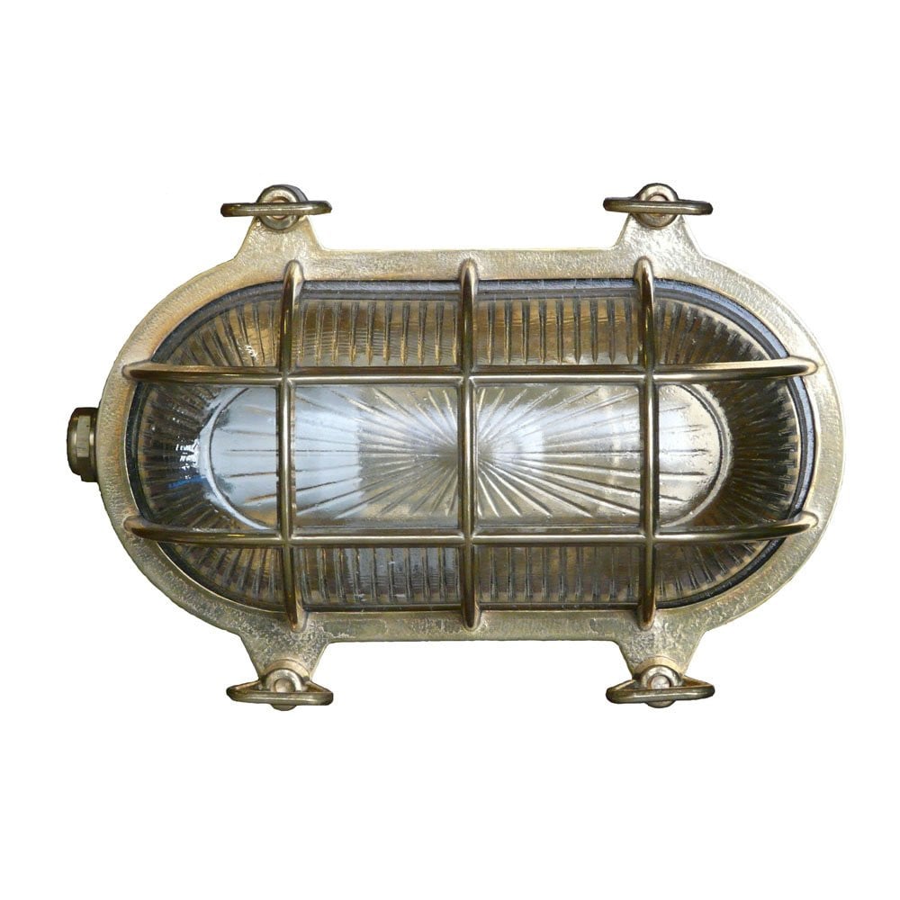 Franssen Bulls eye Maritiem Wandlamp - Messing/Goud met Transparant Glas