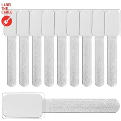 EFB LTC-2520 LTC MINI TAGS Kleine Klettkabelbinder mit Beschriftungstafeln 10 Stk Set weiß LTC2520