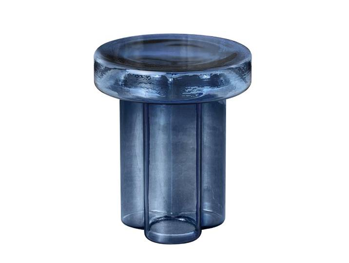 MINIFORMS table basse SODA Ø 38 x H 45 cm (Bleu - verre souflé)