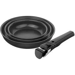 Zwilling 4tlg. Unlock Bratpfannenset, Pfannenset + Topfset, Schwarz