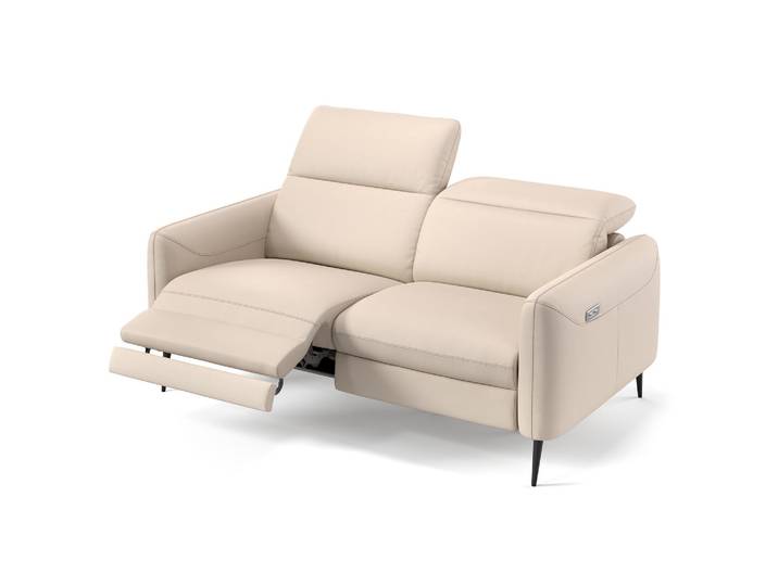 Leder Relaxsofa MESSINA 2-Sitzer Elektrisches Designsofa Designer Couch