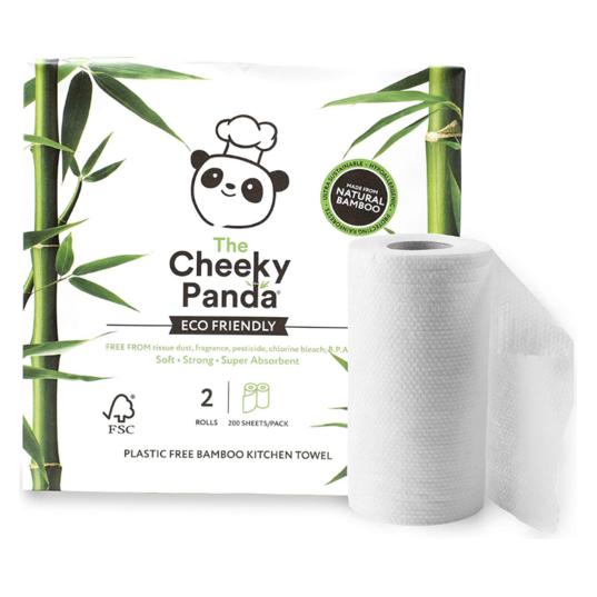 The Cheeky Panda Zwei -Layer -Bambusküchentuch 2 Rollen - frecher Panda (2x) (37731140)