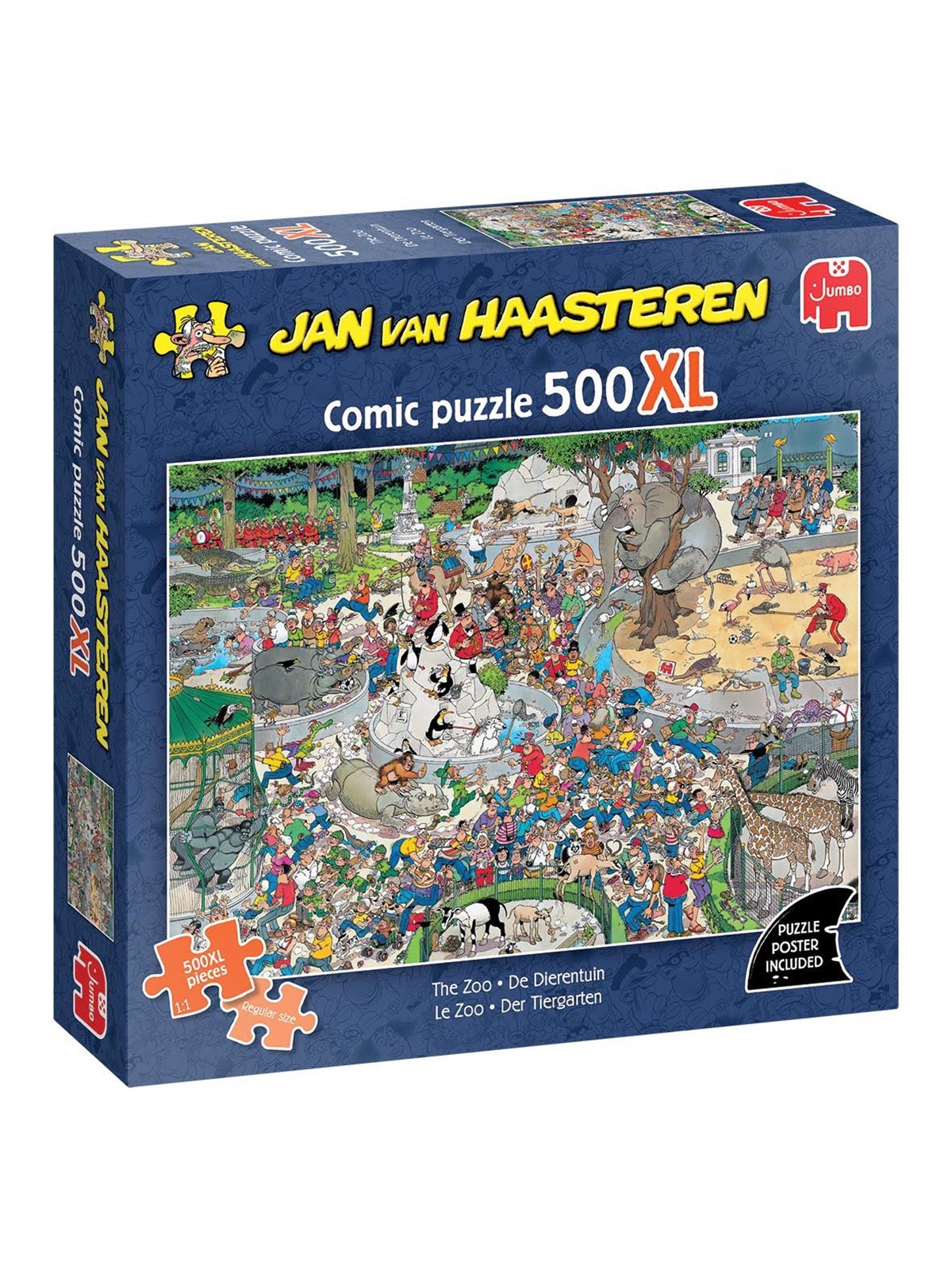 Jumbo Jan van Haasteren Jigsaw Puzzle - The Zoo - 500 XL pcs. 2D Puzzles