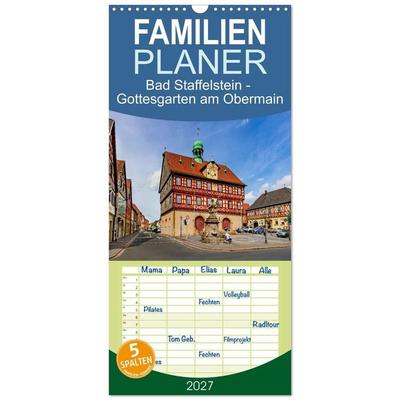 Familienplaner 2027 - Bad Staffelstein - Gottesgarten am Obermain mit 5 Spalten (Wandkalender, 21 x 45 cm) CALVENDO