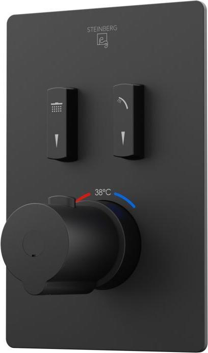 Steinberg Serie 390 Fertigmontageset, für Unterputzthermostat 1/2, slidetronic, für 2 Verbraucher, 39049233S