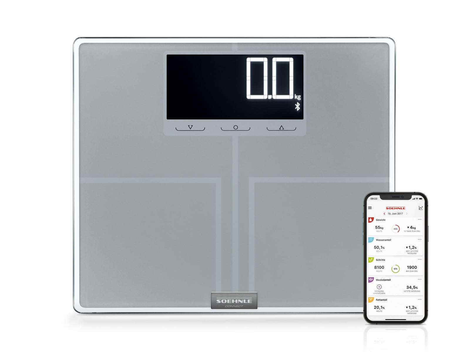 Soehnle Shape Sense Connect 200 met Bluetooth weegschaal