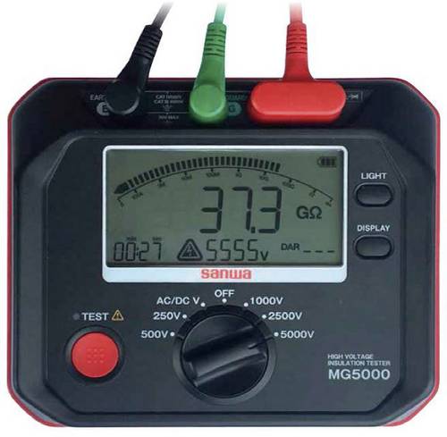 Sanwa Electric Instrument MG5000 Isolationsmessgerät 250 V, 500 V, 1000 V, 2500 V, 5000V 1 TΩ
