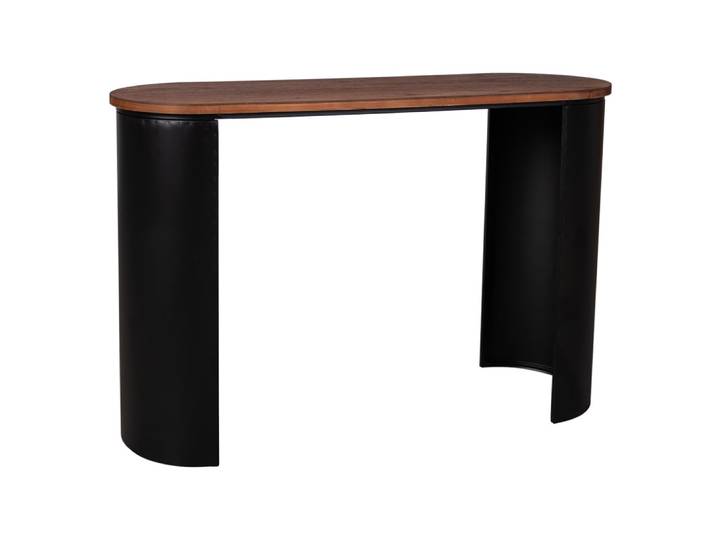 Recibidor de madera negro 120x40x79.5h cm