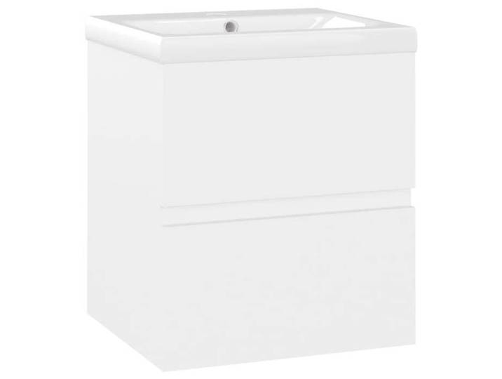 (Sale Season)Cabinet/Armoire d'évier - JILL'S - Elégant Design - avec lavabo intégré Blanc Aggloméré 6593368
